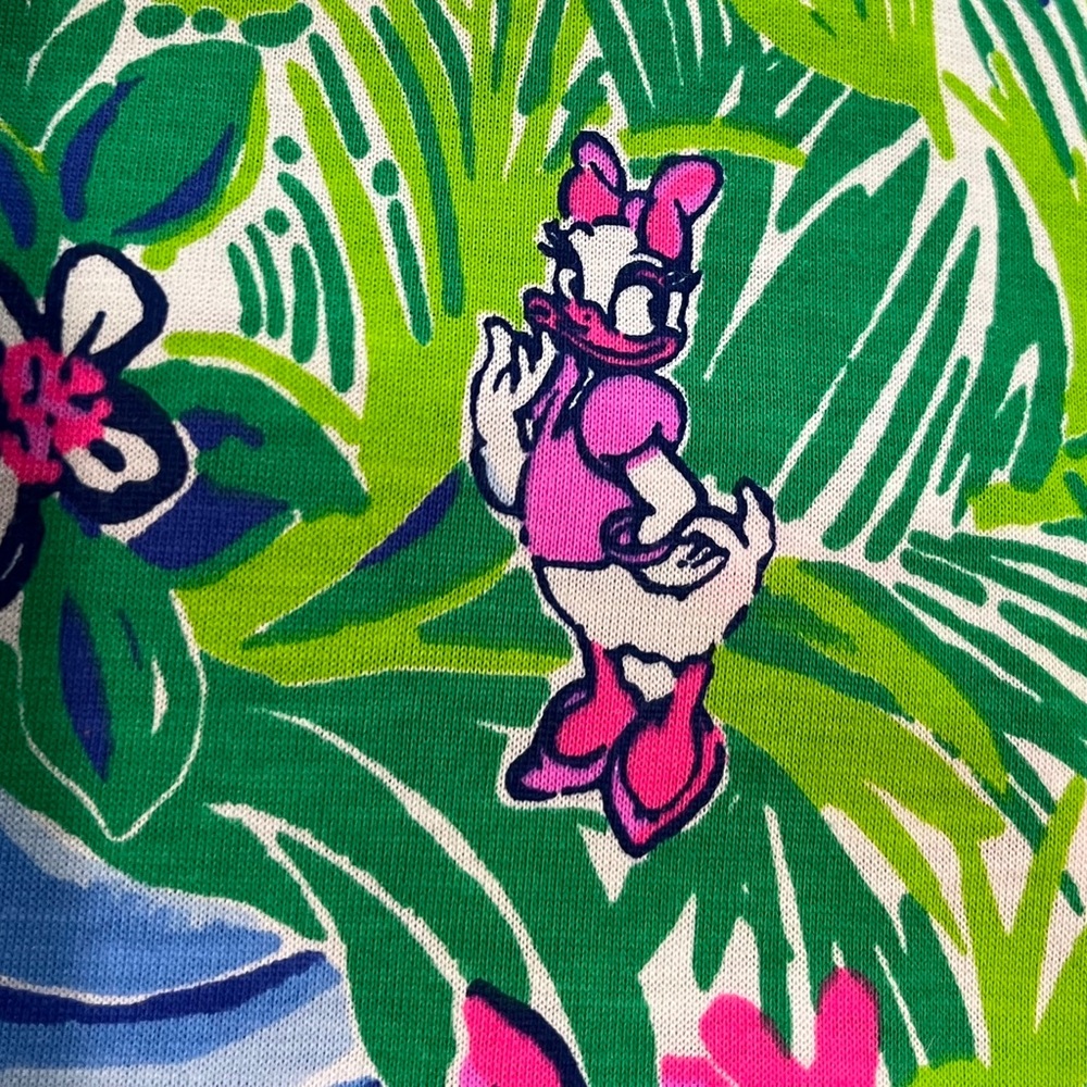 LILLY PULITZER + DISNEY PARKS colorful EUC 100% Cotton knit dress size L (12-14) - Picture 6 of 10